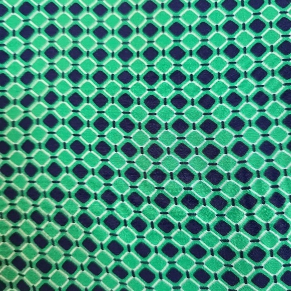 Zara Pants Womens Large Green Blue Flowy Geometric Print Trouser Casual Classic - Picture 4 of 8